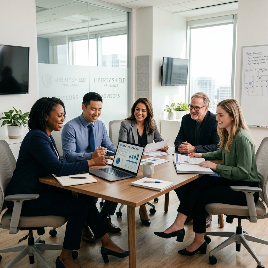 Licensed insurance advisors collaborating